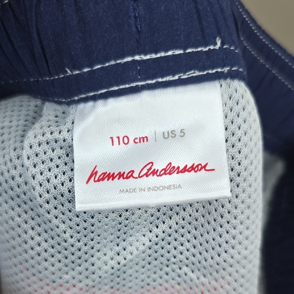 Hanna Andersson Navy and White Mesh Garment